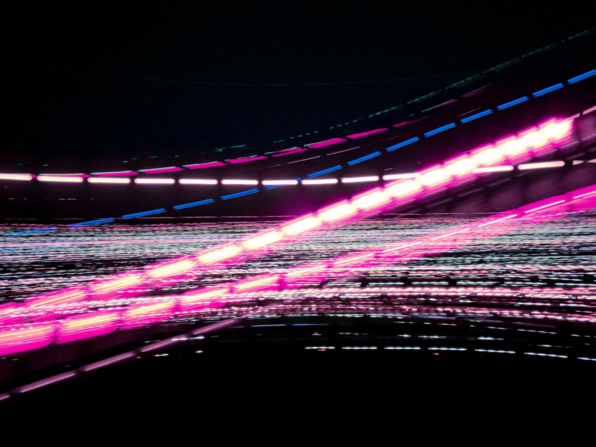 Pink and purple fluorescent technology patterns