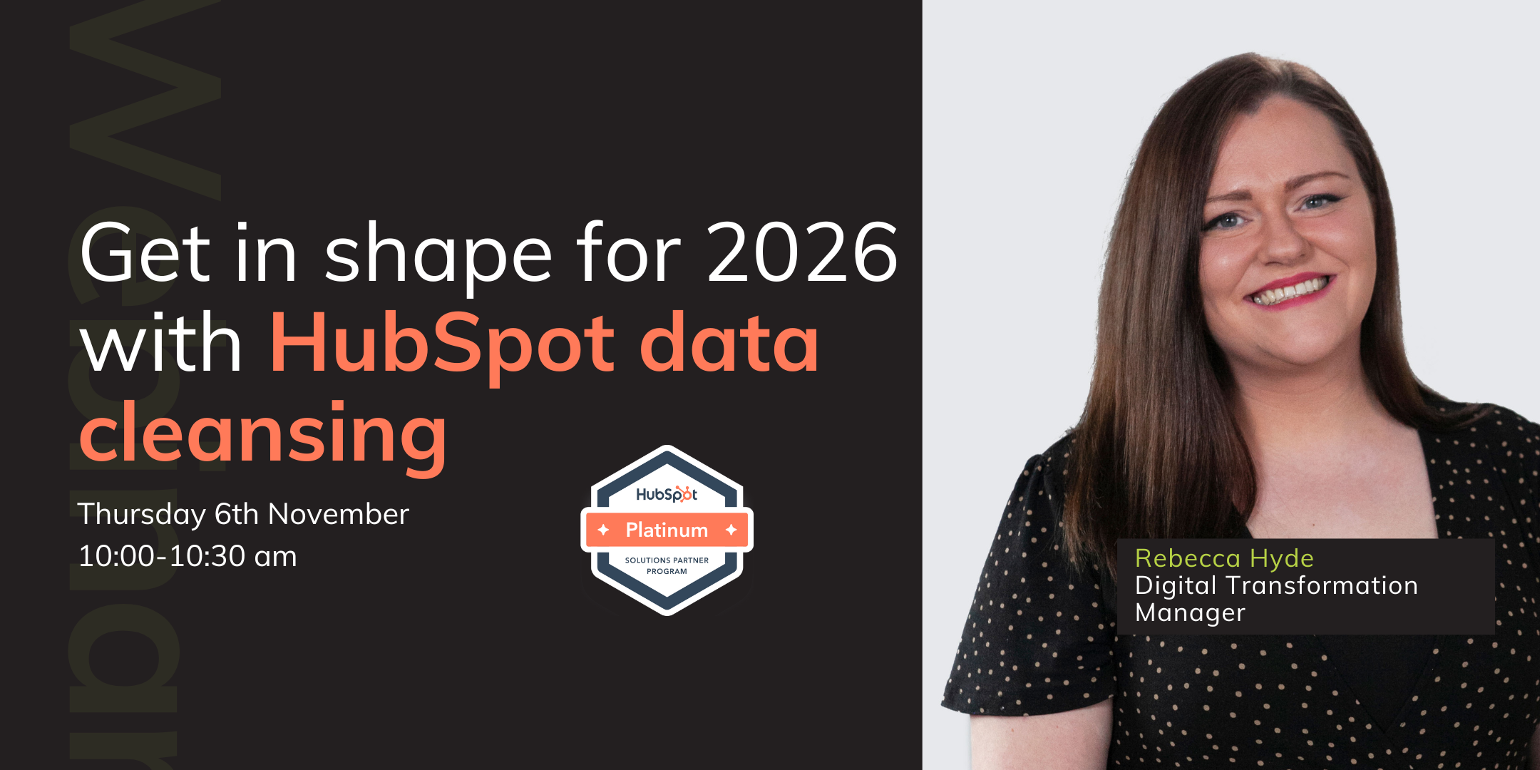 HubSpot webinar graphic featuring Bex